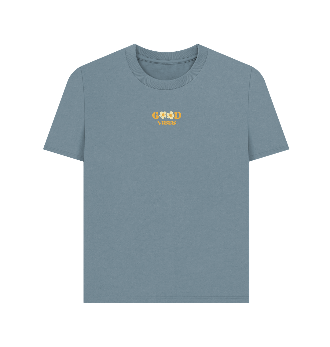 Stone Blue Printed T-shirt