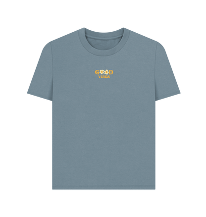 Stone Blue Printed T-shirt