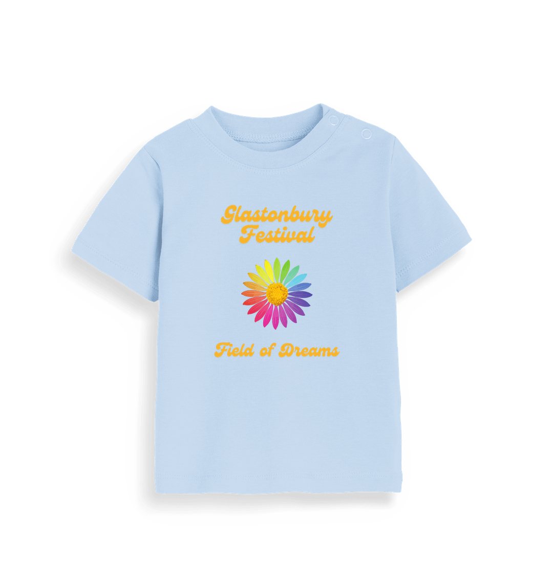 Dusty Blue Printed Kids T-Shirt