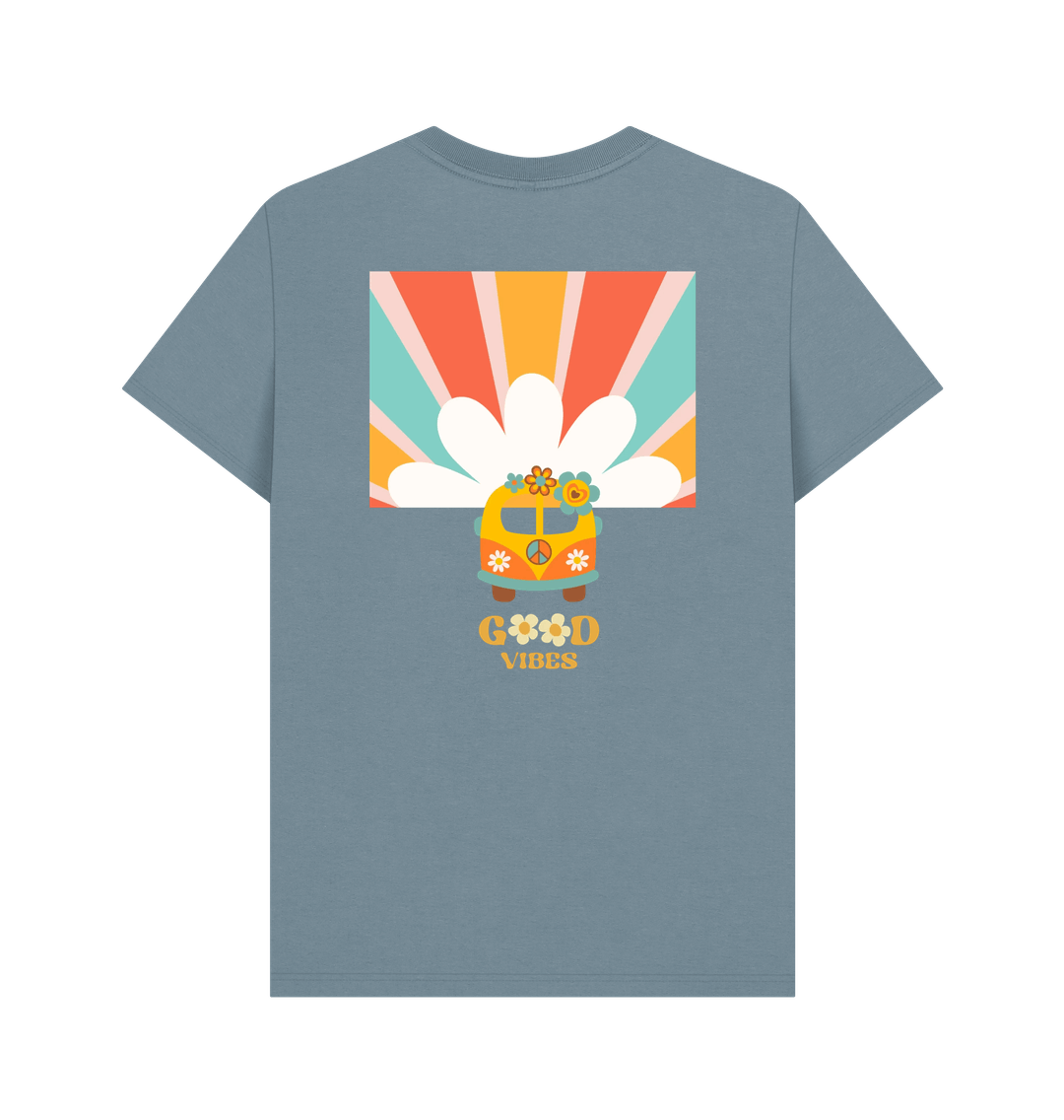 Stone Blue Printed T-shirt